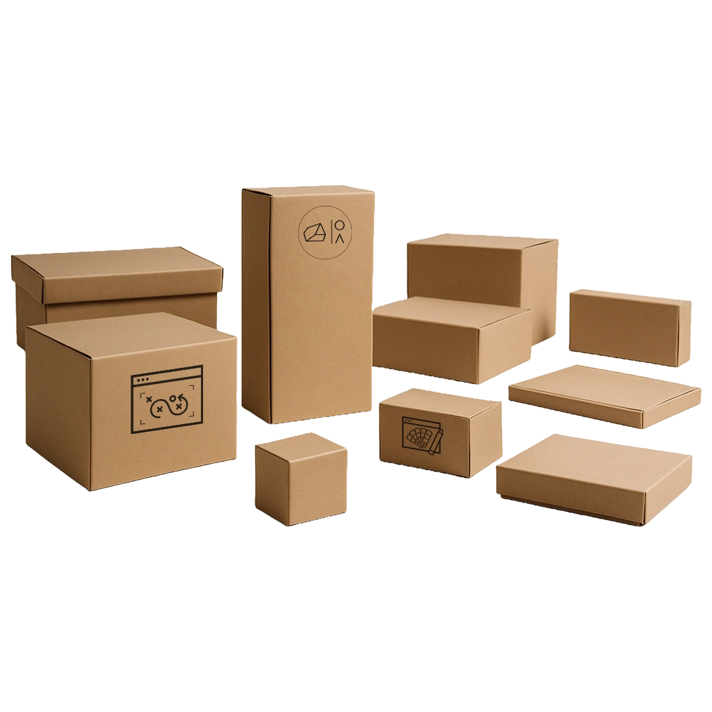 Different boxes representing the opposite of "one-size-fits-all" approach that many marketing companies take.